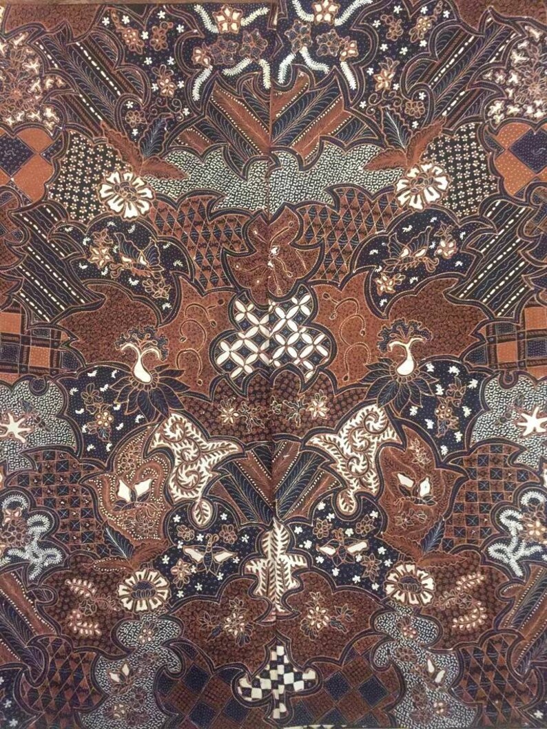  BATIK  Sekar  Jagad  Indonesian Hand Drawn Vintage Motif  Etsy