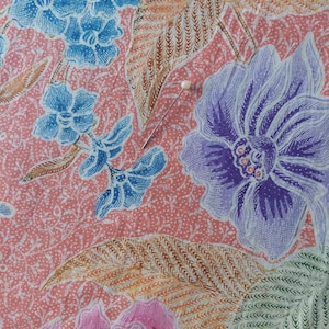 1950s Tan Tiauw Tjong Premium Quality ANTIQUE BATIK ARTWORK, Peranakan Dutch Influenced Vintage Batik Tulis Collector&#39;s Item