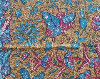 1940s Antique Batik Tulis: Tjoa Tjoen Tiang Peranakan Tiga Negeri Textile
