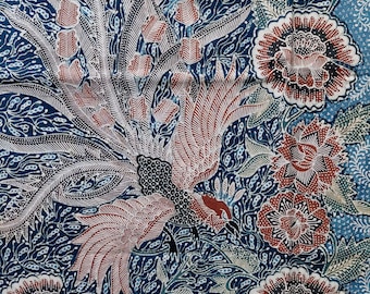 Phoenix Batik Sarong Throw: Natural Dye Tulis, Indonesian Textile Art