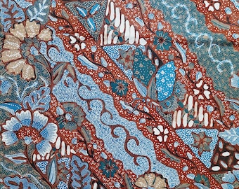 Natural Dye Batik Sarong: Hand-Drawn Indonesian Textile Art