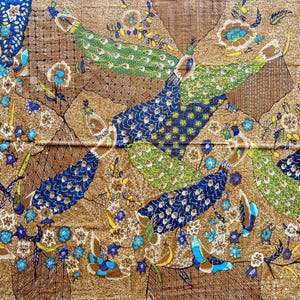 Old Batik Tulis Indonesia, Mid 20th Century Vintage Batik Artwork, Japanese Djawa Baroe Batik Tapestry, Traditional Asian Textile Art