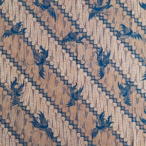 Classic Batik Tulis Indonesia, Mid 20th Century Vintage Batik Artwork, Signed Javanese Batik Tapestry, Broken Dagger by Ibu Puspaningrat