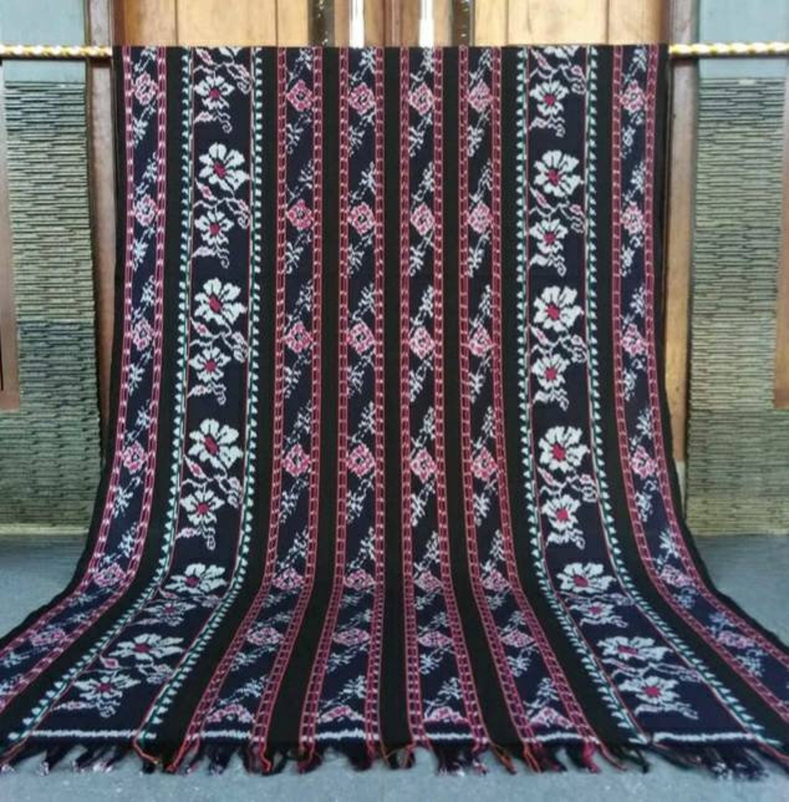 ETHNIC THROW BLANKET Large Indonesian Ikat Blanket Etsy
