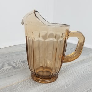 Vintage French Rose Glass Water Pitcher/Jug