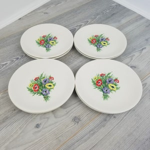 8x Gien 1960s Anemones Design  Salad/Fish/Dessert plate