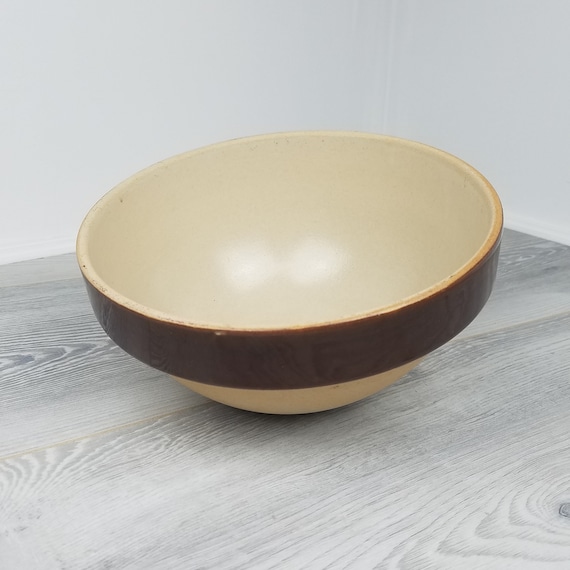 Vintage French Small Mixing Bowl—Brown
