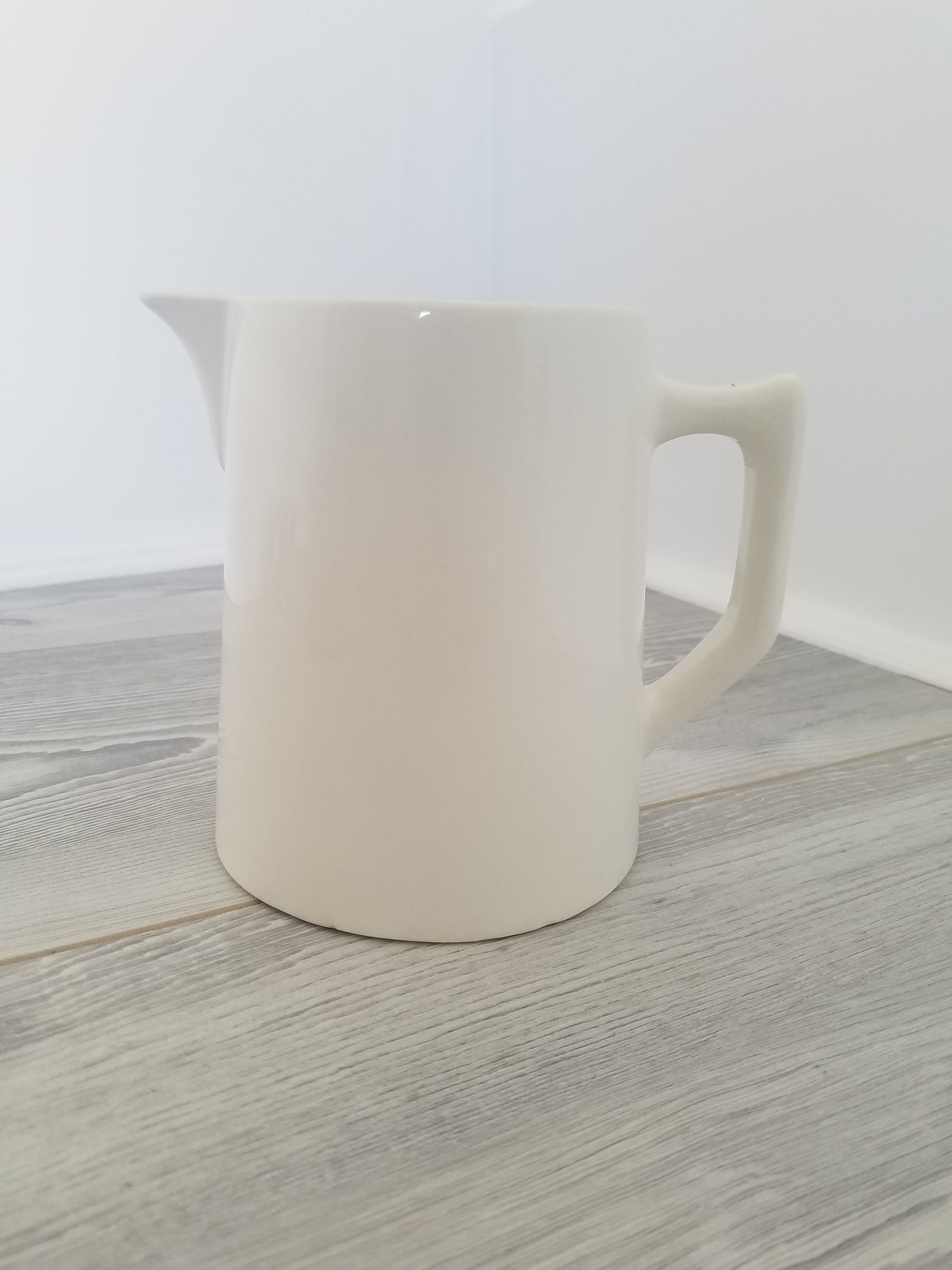 Vintage Français Digoin Jug Blanc