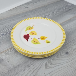 4x Vintage Herbstliche Alouette Design Digoin Speiseteller