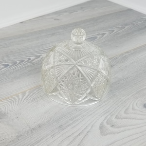 Kleine Pressglas Glocke Käse / Butter Abdeckung