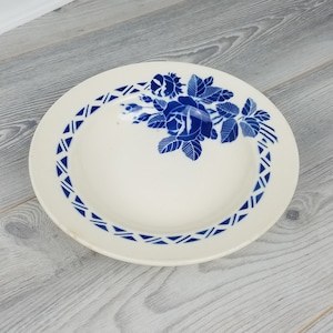 A Nice Luneville Kety Design Large Round Salad Bowl/Hollow Platter