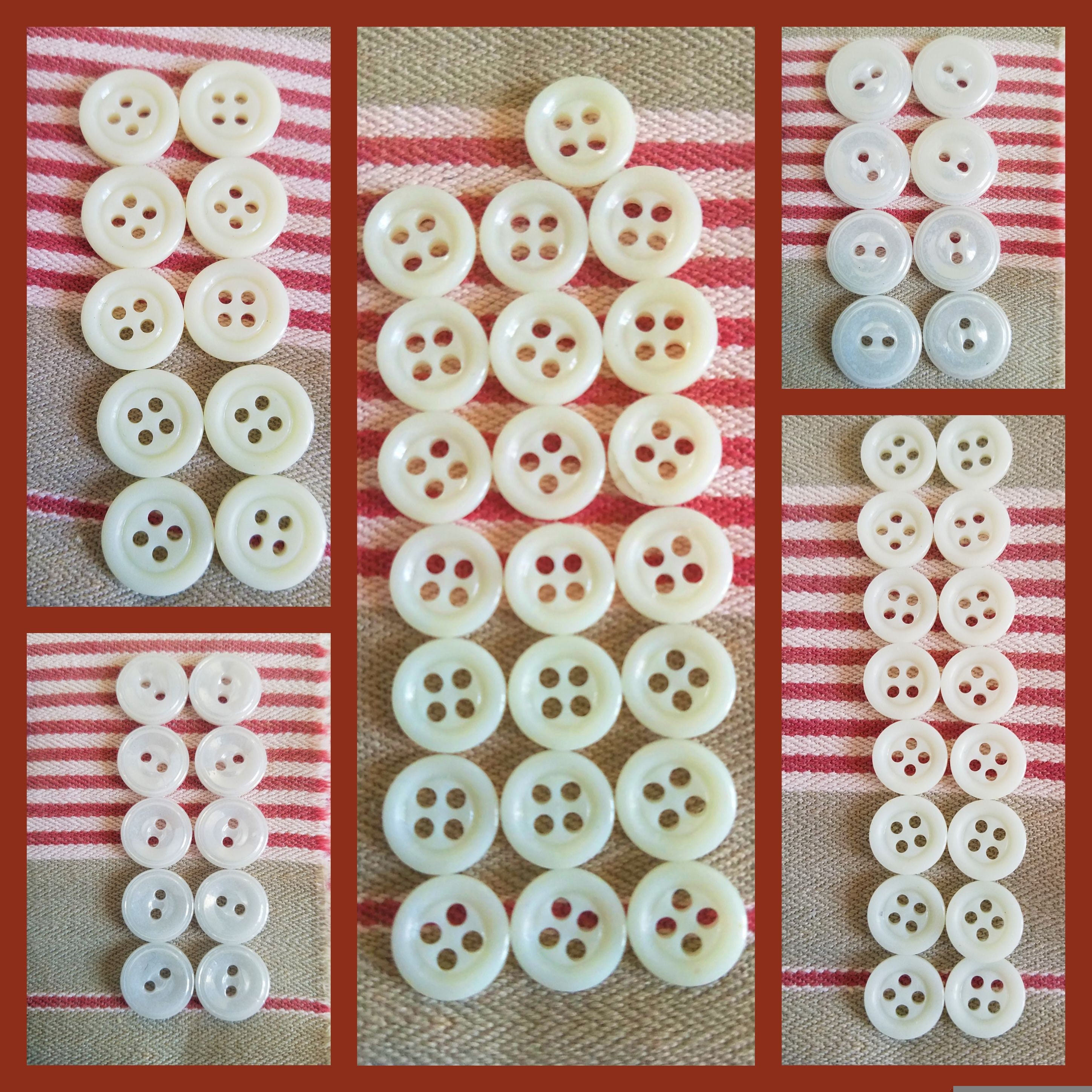 Lot De Boutons Anciens En Verre - Mercerie Vintage, Occasion, Référence 3250