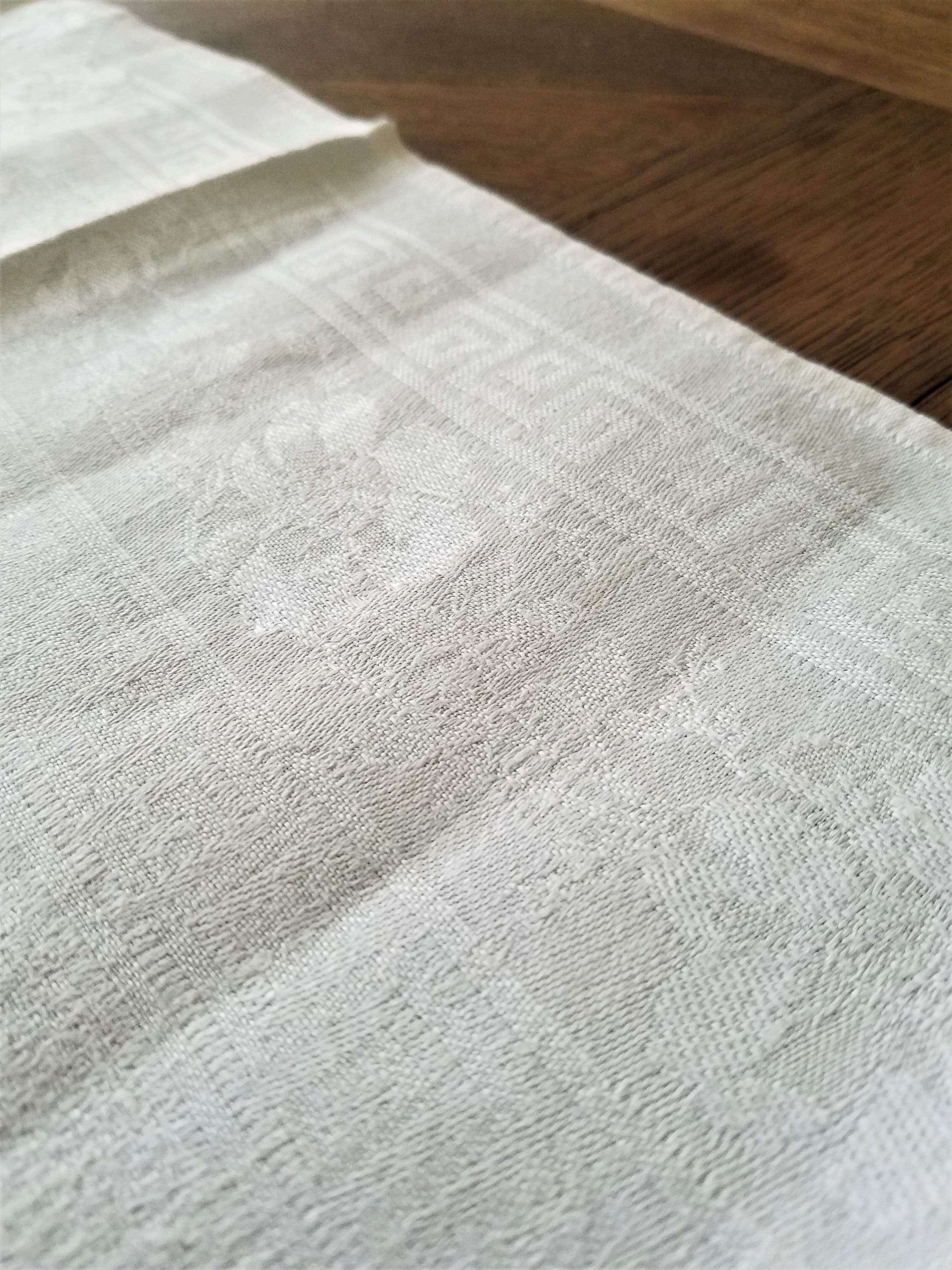 Twelve Large BM Monogram Ivory Vintage French Linen Napkins Etsy