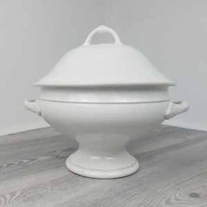 Antique French Late 1800s St Amand  Petit White Tureen/Soupière