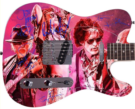 AEROSMITH Autographed Signed Photo Guitar Pink Steven Tyler Joe