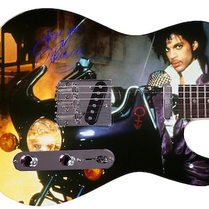 Prince gesigneerde Purple Rain albumhoes LP DVD CD fotogitaar