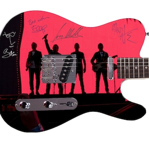 U2 Bono Autographed Cover Photo Guitar