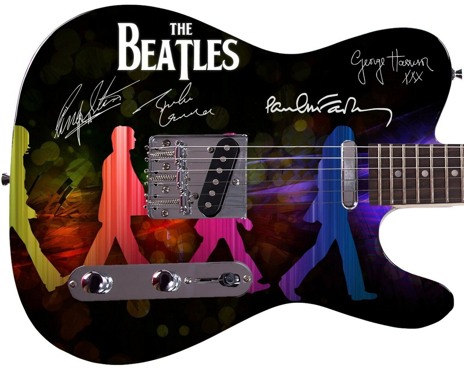 THE BEATLES Autographed Abby Art Dvd Album Poster Photo Guitar