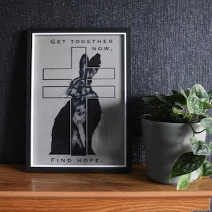 Originele kunst bang konijn | Kunstafdruk | A4 | Bandmerchandise