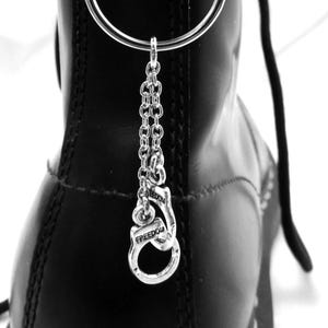 Silver Handcuff Boot Charms: Quirky Dr. Martens (DM) Ornaments