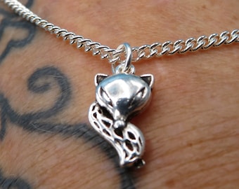 Stunning Hot Wife Club handmade 925 Sterling silver Vixen charm on recycled Italian silver chain feminine anklet or bracelet