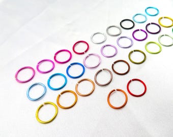 Handgefertigte 18G Nasenringe Unisex 6 mm 8 mm & 10 mm in 29 Farben, Nasenbügel, Hot Pink, Helix cerise, Septum Ring schwarz • handgemachter Schmuck