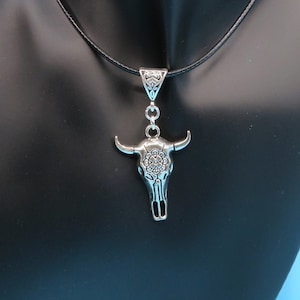 Handmade Ox Bull Head Pendant Necklace: Symbolic Taurus Jewelry