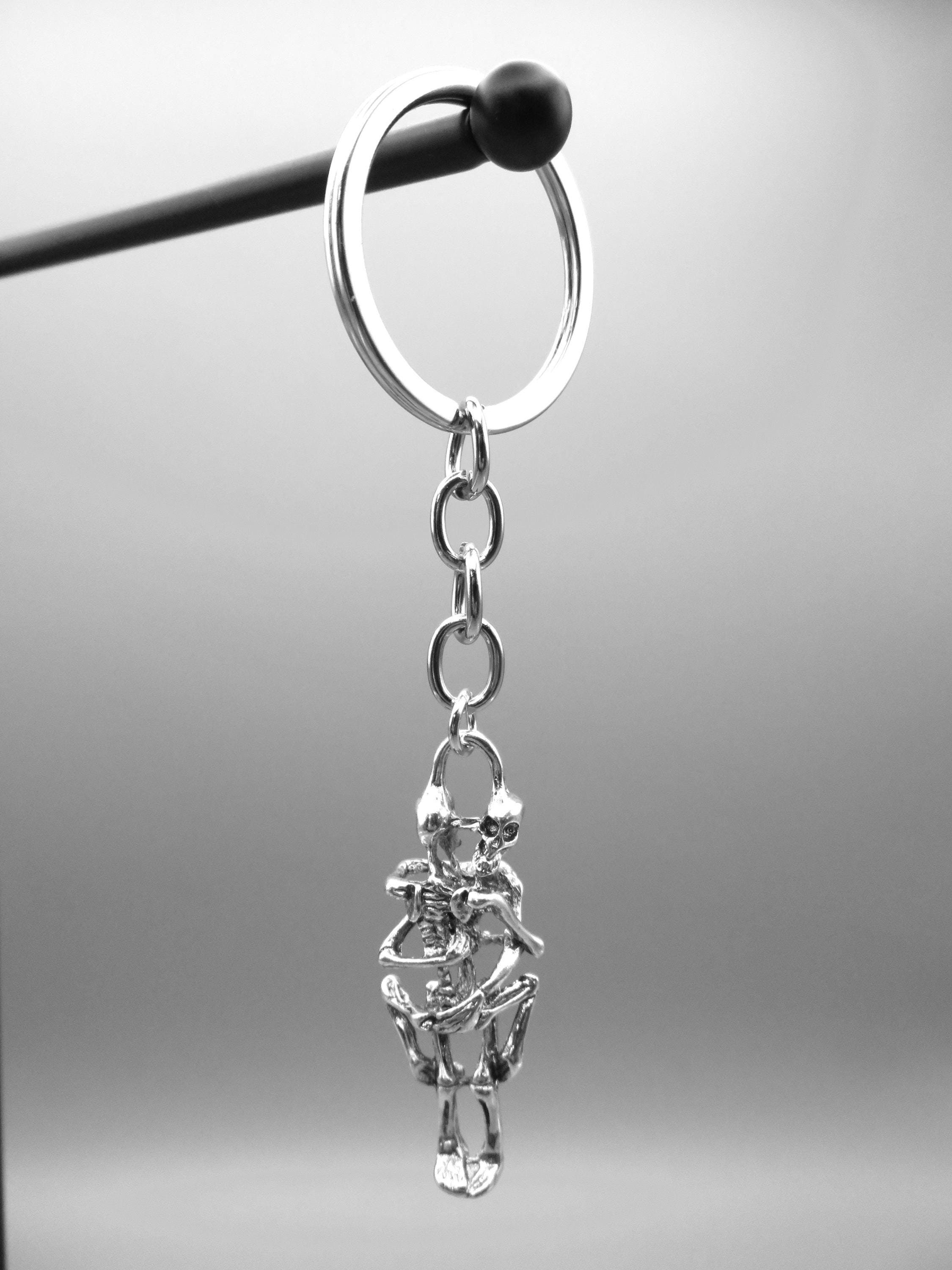 Fun & quirky Skeletons having Sex handmade keyring • sexy bag charms • rude gifts • gifts for lovers • adults only gift ideas • smutty gifts