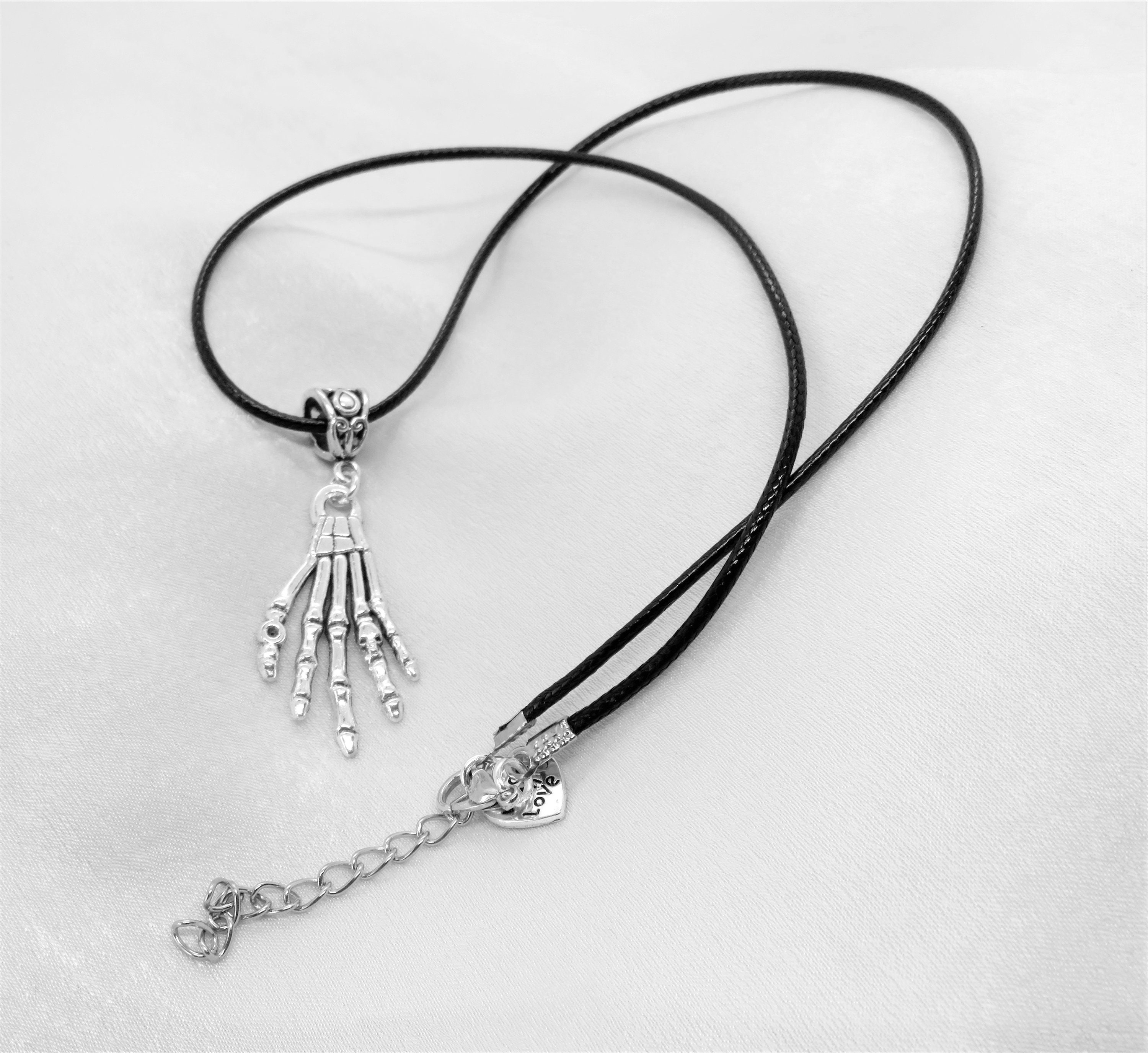 Collier Ancien Pendentif En Os Avec Personnage - Cordon Cuir Noir - Occasion - Bijou Ethnique