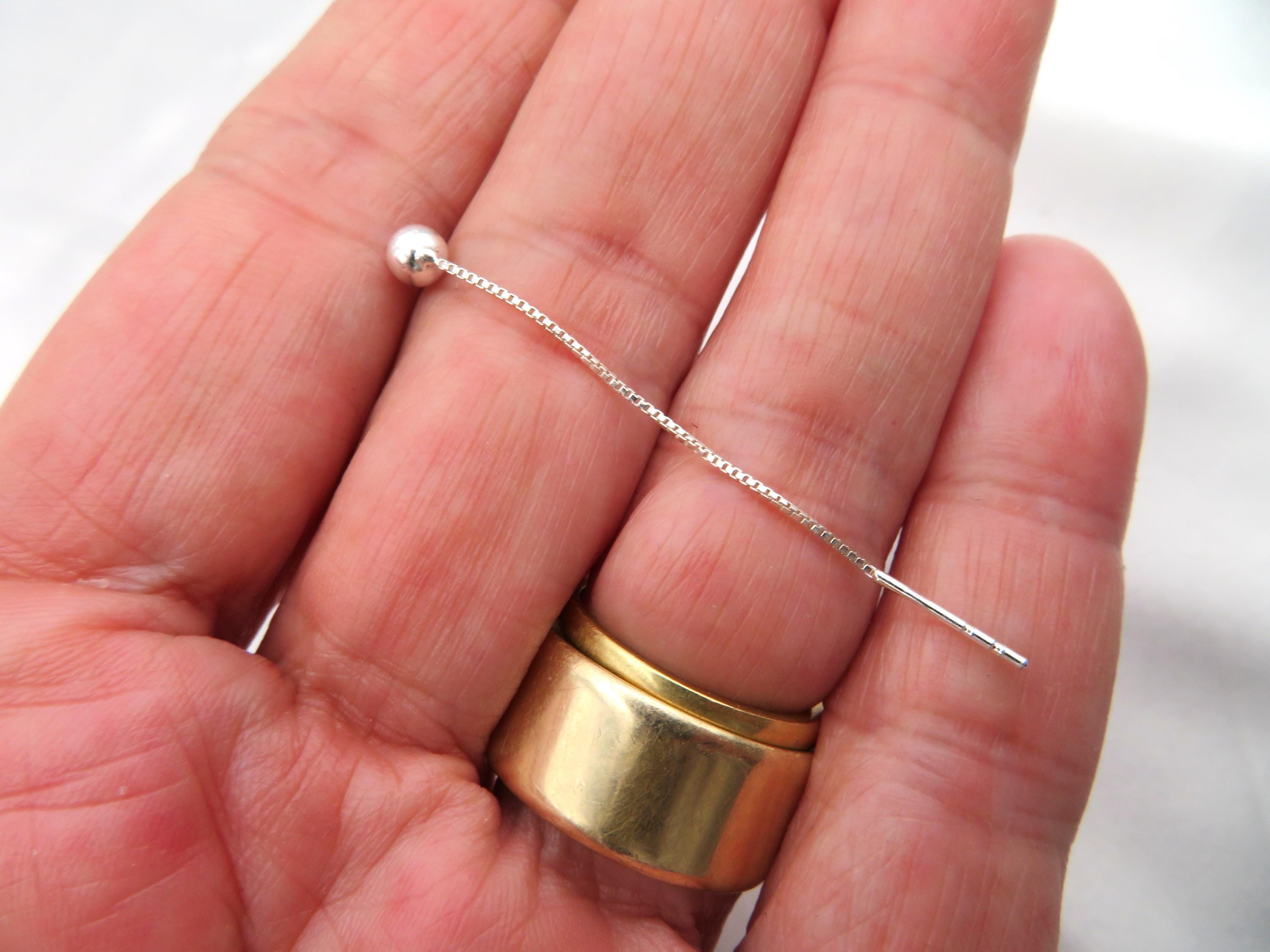 Orecchini a perno a doppia sfera in argento sterling 3mm/4mm (5 paia