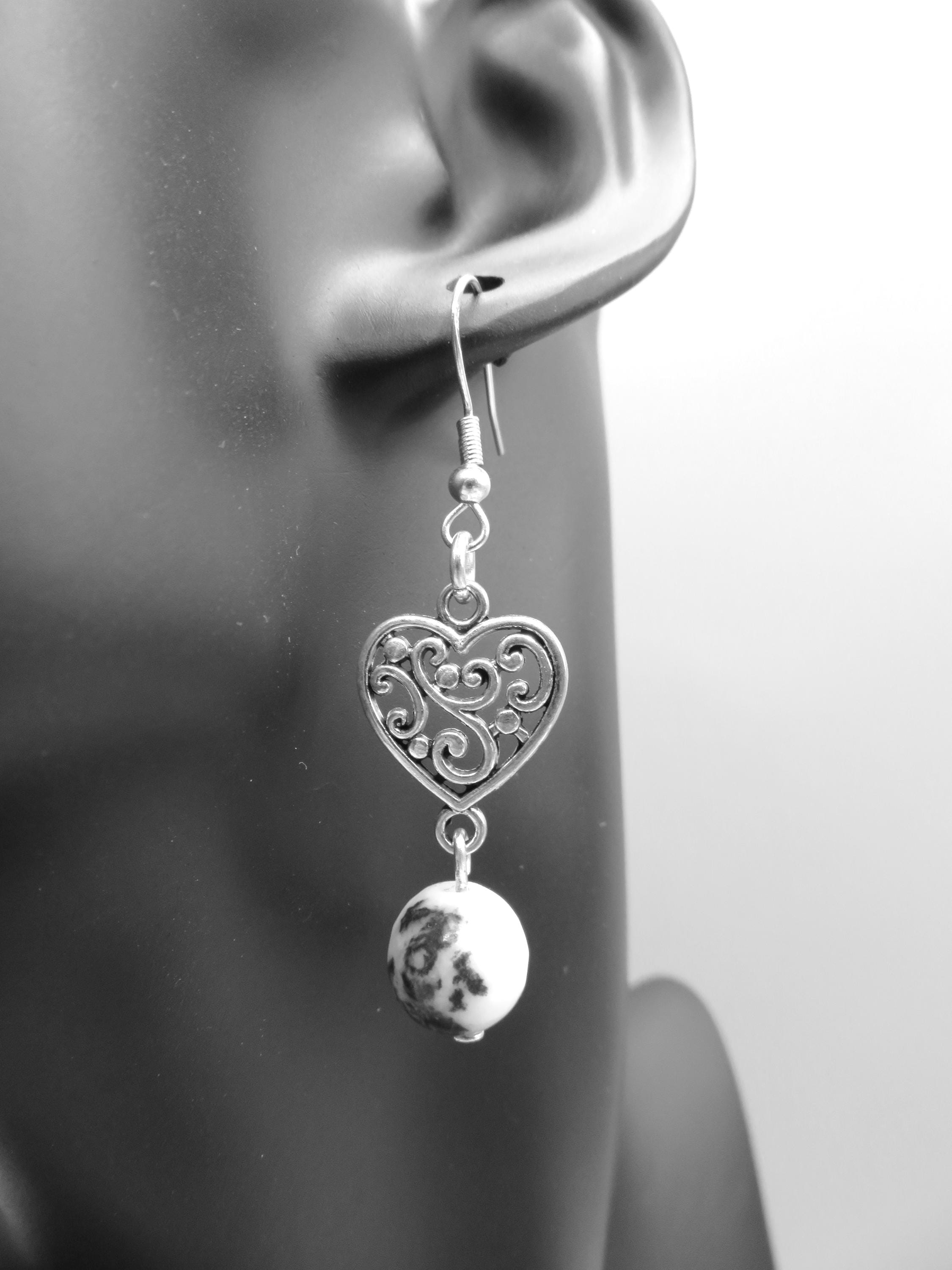 珍しい綺麗1点のみ ティモールアゲートのピアスチャーム 希少