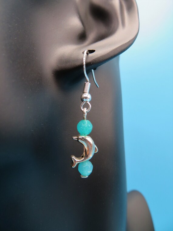 Sodalite, Gemma Di Topazio Blu, Orecchini In Argento Sterling 925 2.56