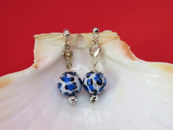 Red Leopard-Hide Earrings Red Leopard-Hide Earrings