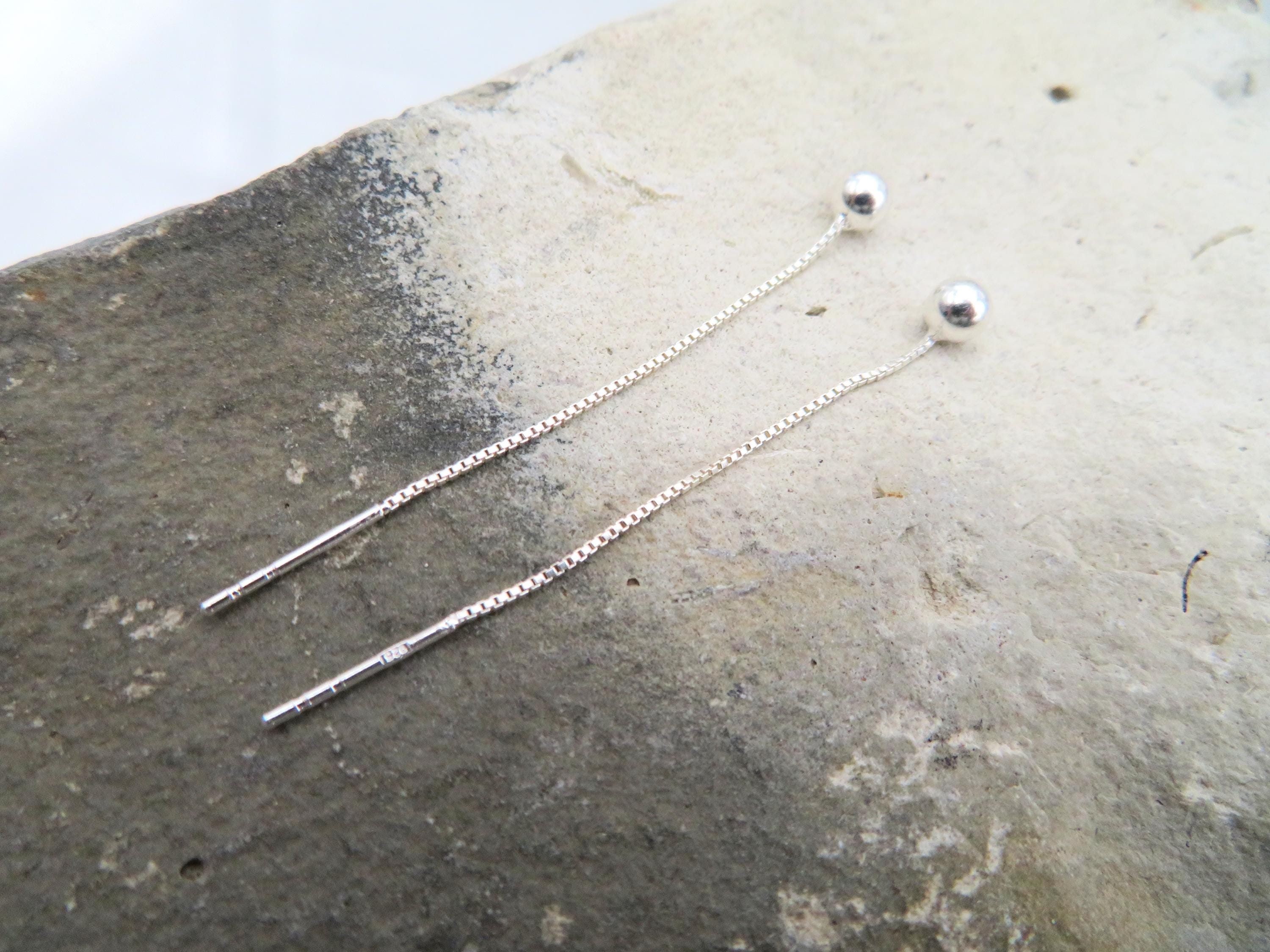 Orecchini A Perno In Argento 925 Con Sfera 4 Mm - Gioielli Britannici Heather Needham Silver In Confezione Regalo - 3