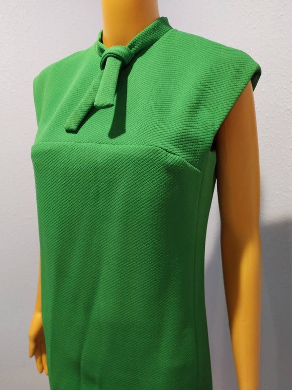 True vintage 60s pussy bow sexy secretary dress b… - image 2