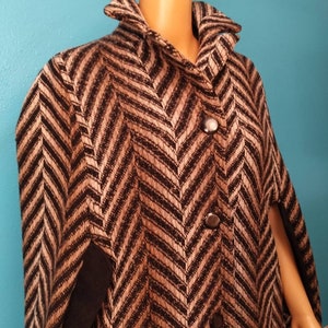 SALE Gorgeous Handmade Vintage cape poncho jacket Ombre 50s 60s One of a kind long pin up new condition L XL Plus size mens Womens image 5