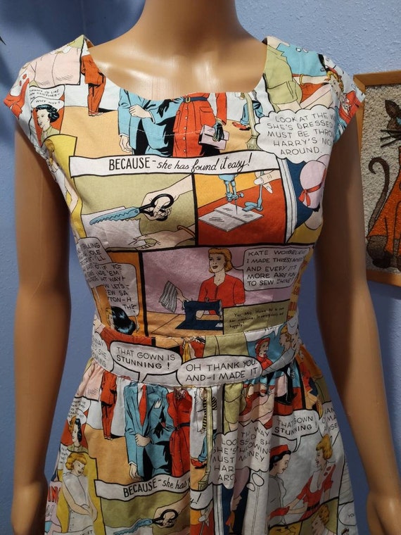 SALE!! Like new Vintage sewing women's cartoon pa… - image 8