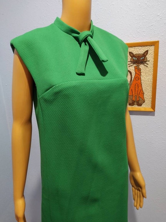 True vintage 60s pussy bow sexy secretary dress b… - image 1