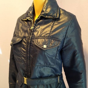SALE True vintage tailored 1960s unisex ski jacket Ski Stuff Pacific Trail coat dark blue 1970s M S 1960s winter fall moto motorcycle