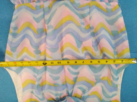 Pastel Chevron Pleated Sherbet Day Easter Tea Dre… - image 9