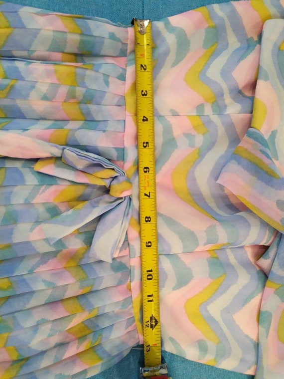 Pastel Chevron Pleated Sherbet Day Easter Tea Dre… - image 8