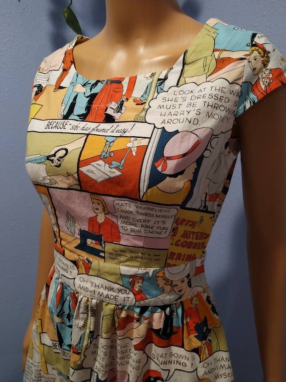 SALE!! Like new Vintage sewing women's cartoon pa… - image 1