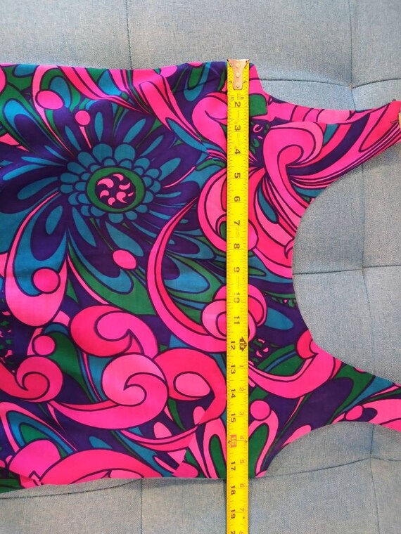 SALE Stunning 1960s Mid shift dress Psychedelic P… - image 9