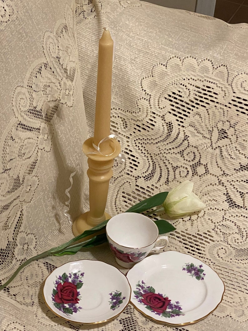Crown Regent Bone China Trio Vintage Cup and Saucer and Snack Set image 8