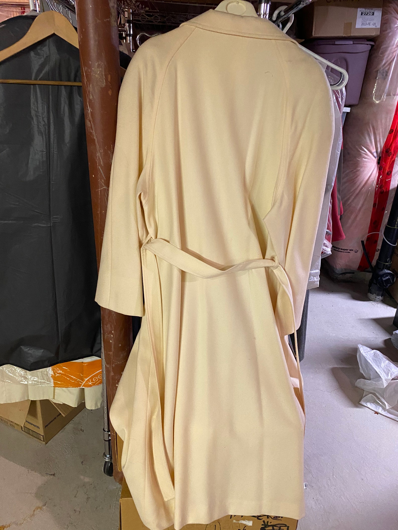 Womens Long Coat In Cream Color 100 Wool Etsy