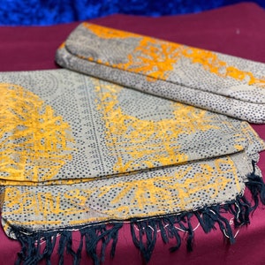 VINTAGE Hand Made Silk Stole and Purse Made in INDIA