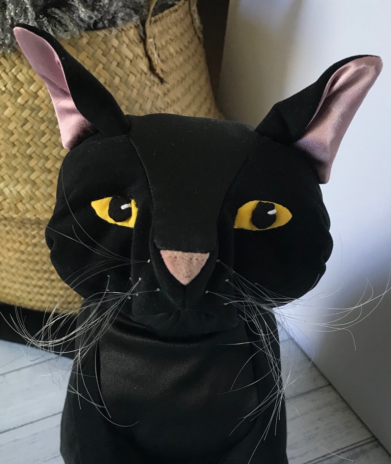 Animal Doorstop Black Cat Statue Halloween Decor Etsy