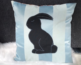 Rabbit Cushion Cover PDF Pattern (45cm x 45cm), Easter Bunny Decor