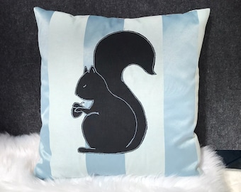 Squirrel Cushion Cover PDF Pattern (45cm x 45cm), DIY Woodland Decor