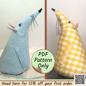 Mouse Doorstop • PDF Digital Sewing Pattern • DIY Gift • Create Your Own Doorstopper